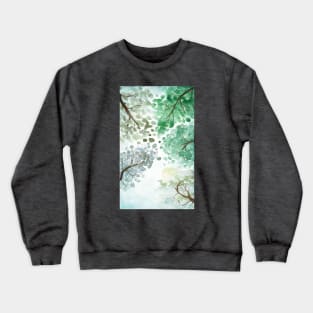 Komorebi Tree and Sky Watercolor Painting Crewneck Sweatshirt